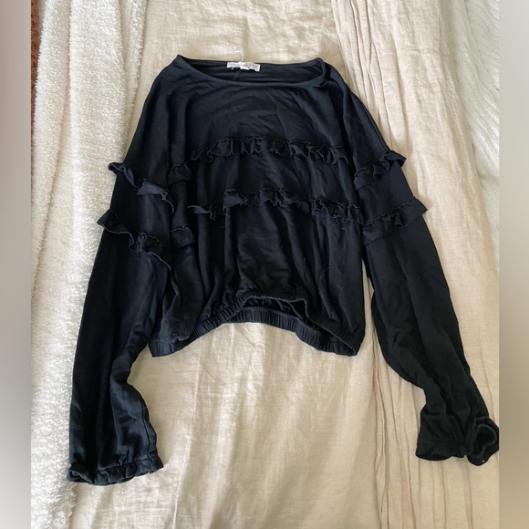 American Eagle Don’t ask why Ruffled top - Picture 2 of 5